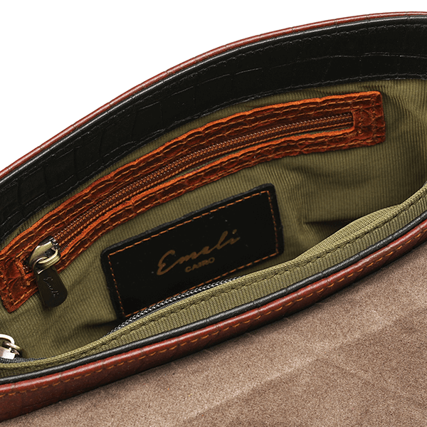 ألينا - حقيبة كروس بودي جلدية متعددة الجيوب