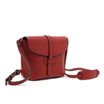 حقيبة كروس جلدية باللون العنابي