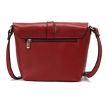 حقيبة كروس جلدية باللون العنابي