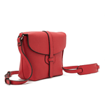 حقيبة كروس جلدية حمراء