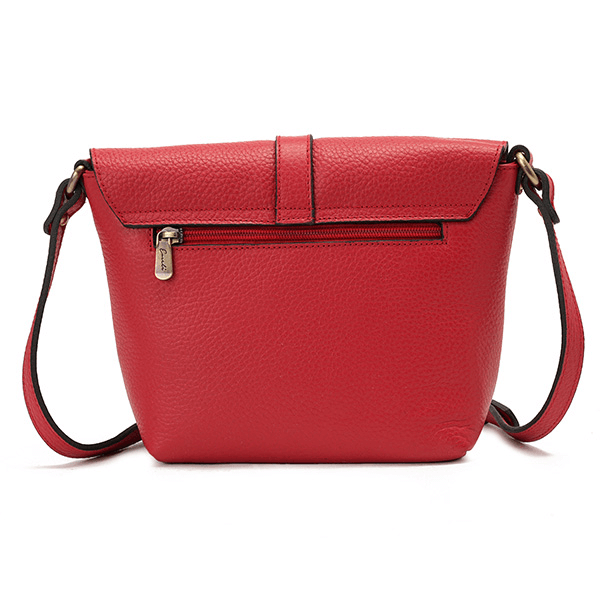حقيبة كروس جلدية حمراء
