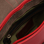 حقيبة كروس جلدية حمراء