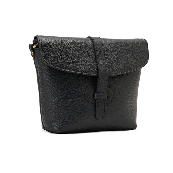 حقيبة كروس جلدية سوداء