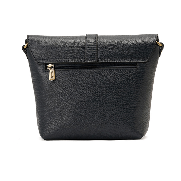 حقيبة كروس جلدية سوداء