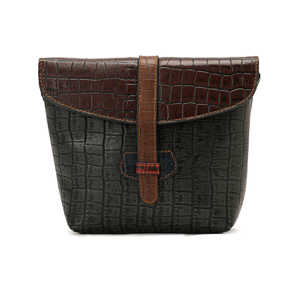 حقيبة كروس جلدية مطبوعة بألوان متعددة