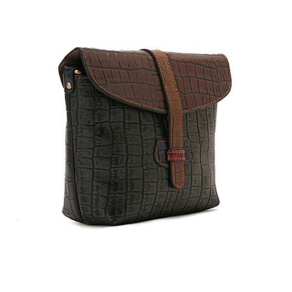 حقيبة كروس جلدية مطبوعة بألوان متعددة