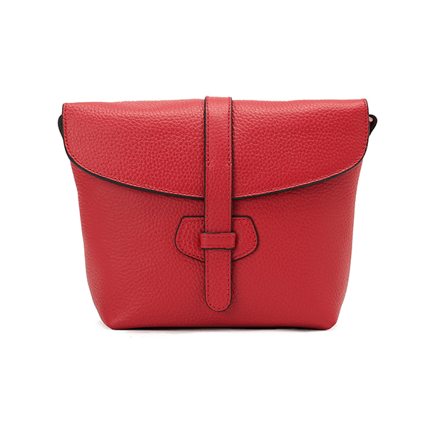 حقيبة كروس جلدية حمراء