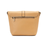 حقيبة كروس جلدية باللون البيج