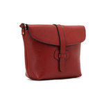 حقيبة كروس جلدية باللون العنابي