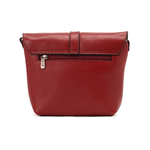 حقيبة كروس جلدية باللون العنابي