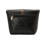 حقيبة كروس جلدية بطبعة هافانا باللون الأسود