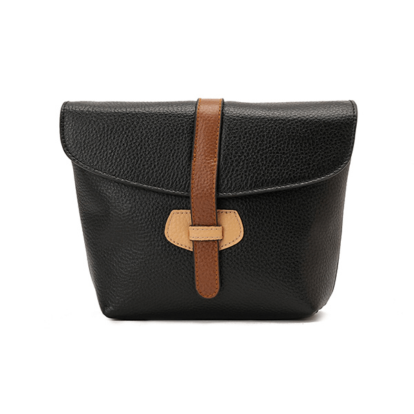 حقيبة كروس جلدية هافانا * بيج * أسود