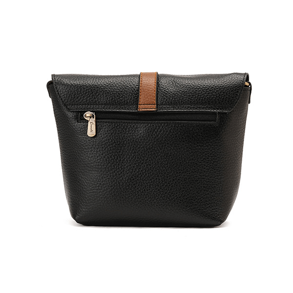 حقيبة كروس جلدية هافانا * بيج * أسود