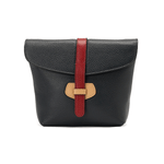 حقيبة كروس جلدية باللون الأزرق الداكن * البيج * العنابي