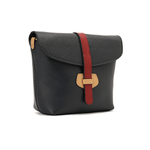 حقيبة كروس جلدية باللون الأزرق الداكن * البيج * العنابي