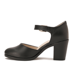 Leather Mary Jane Block Heel Shoes