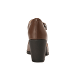Leather Mary Jane Block Heel Shoes