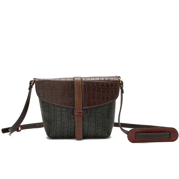 حقيبة كروس جلدية مطبوعة بألوان متعددة