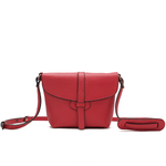 حقيبة كروس جلدية حمراء