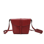 حقيبة كروس جلدية باللون العنابي