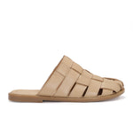 Woven Leather Slip-On Sandals
