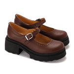 Leather Mary Jane Casual Pumps