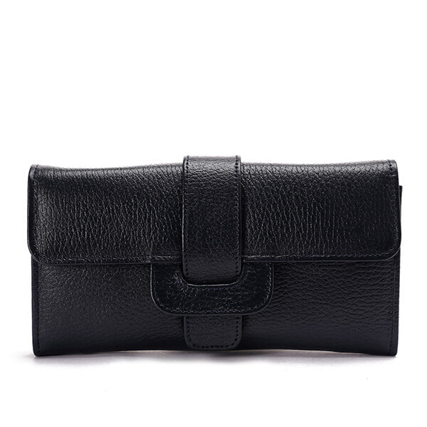 محفظة جلدية متوسطة الحجم