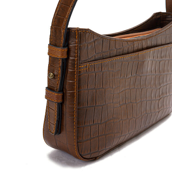 حقيبة كتف جلدية بطبعة هافانا