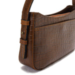 حقيبة كتف جلدية بطبعة هافانا