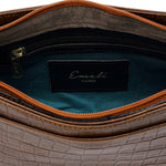 حقيبة كتف جلدية بطبعة هافانا