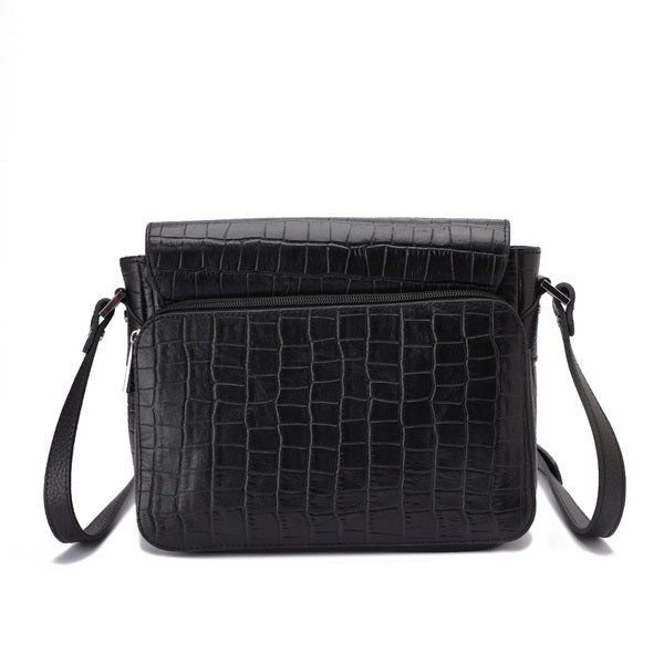Alina – Multi-Pocket Leather Crossbody Bag