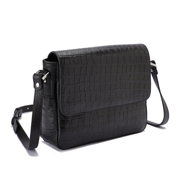 Alina – Multi-Pocket Leather Crossbody Bag