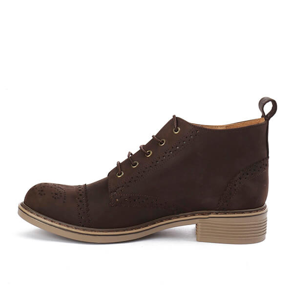 Brogue Ankle Leather Boots