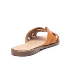 Leather Crisscross Slippers