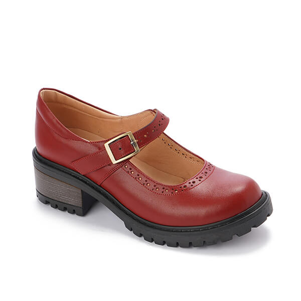 Leather Mary Jane Casual Pumps