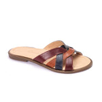 Multi-color Crisscross Slippers - Emeli Leather Store