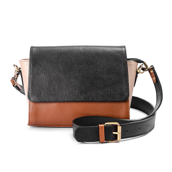 Havana * Beige * Black Flap Crossbody Bag - Emeli Leather Store