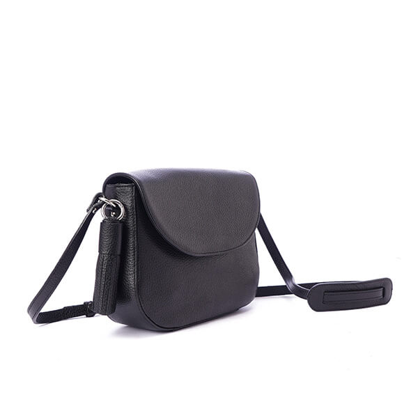 Black Flap Tassel Cossbody Bag