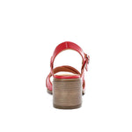 Red Criss-Cross Sandals - Emeli Leather Store
