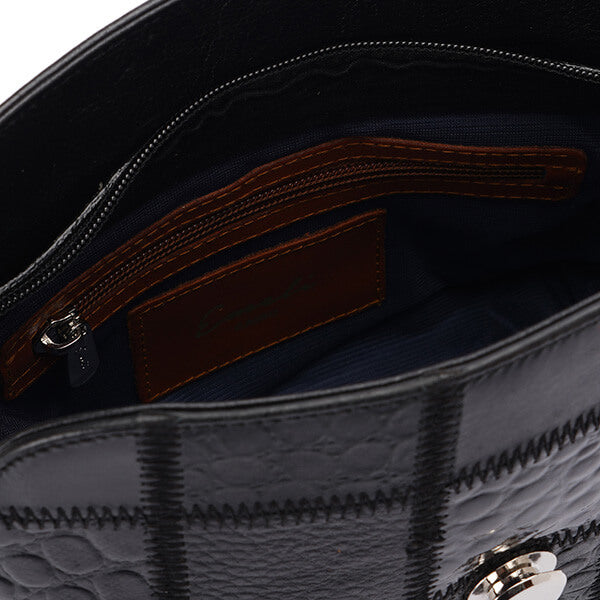 تارا - حقيبة كروس بودي جلدية مع مشبك