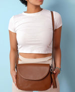 Havana Flap Tassel Cossbody Bag