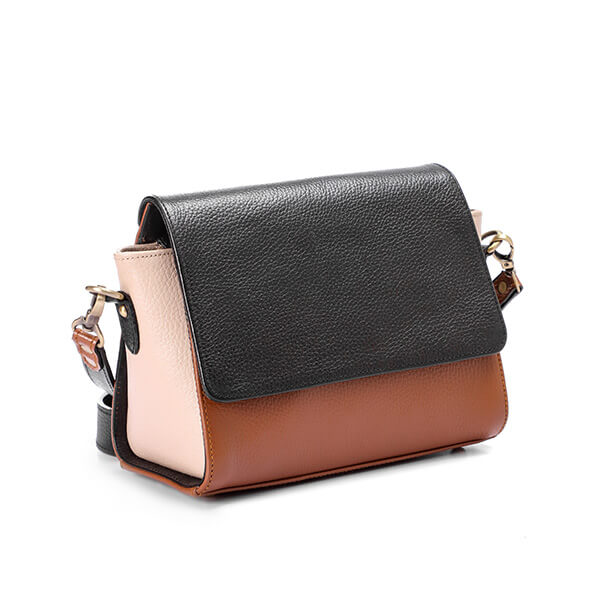 Havana * Beige * Black Flap Crossbody Bag - Emeli Leather Store