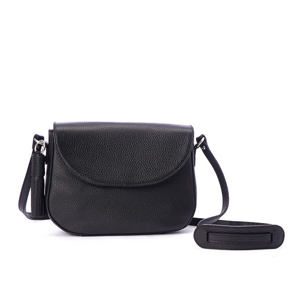 Black Flap Tassel Cossbody Bag