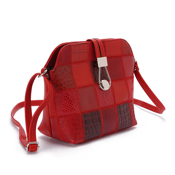 تارا - حقيبة كروس بودي جلدية مع مشبك