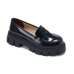 Leather Platform Loafers