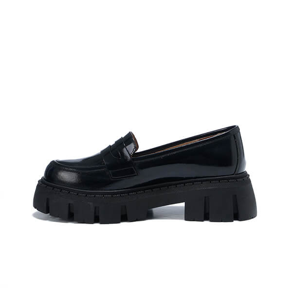 Leather Platform Loafers