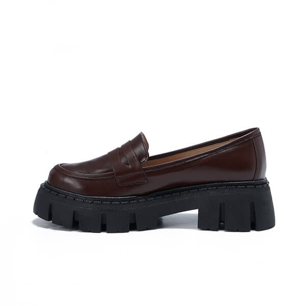 Leather Platform Loafers