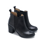 Leather High Heeled Half Boots