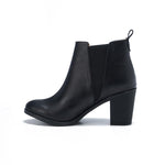 Leather High Heeled Half Boots