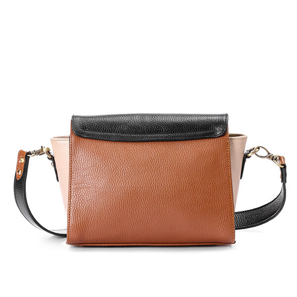 Havana * Beige * Black Flap Crossbody Bag - Emeli Leather Store